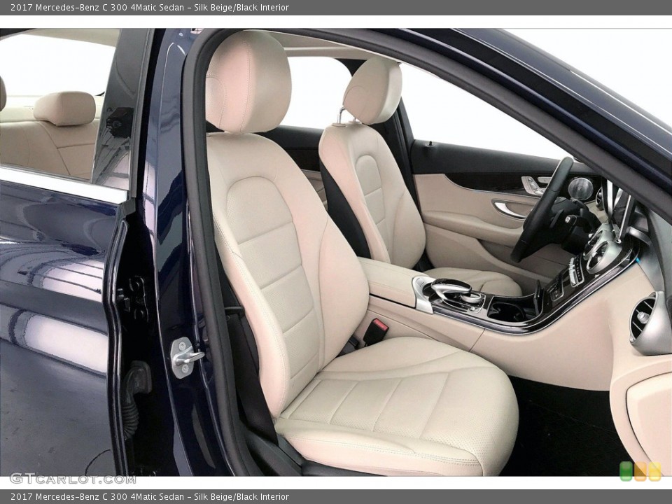 Silk Beige/Black Interior Front Seat for the 2017 Mercedes-Benz C 300 4Matic Sedan #140264561