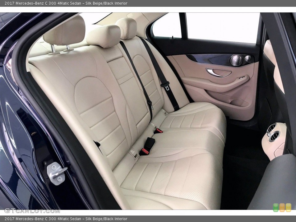 Silk Beige/Black Interior Rear Seat for the 2017 Mercedes-Benz C 300 4Matic Sedan #140264885
