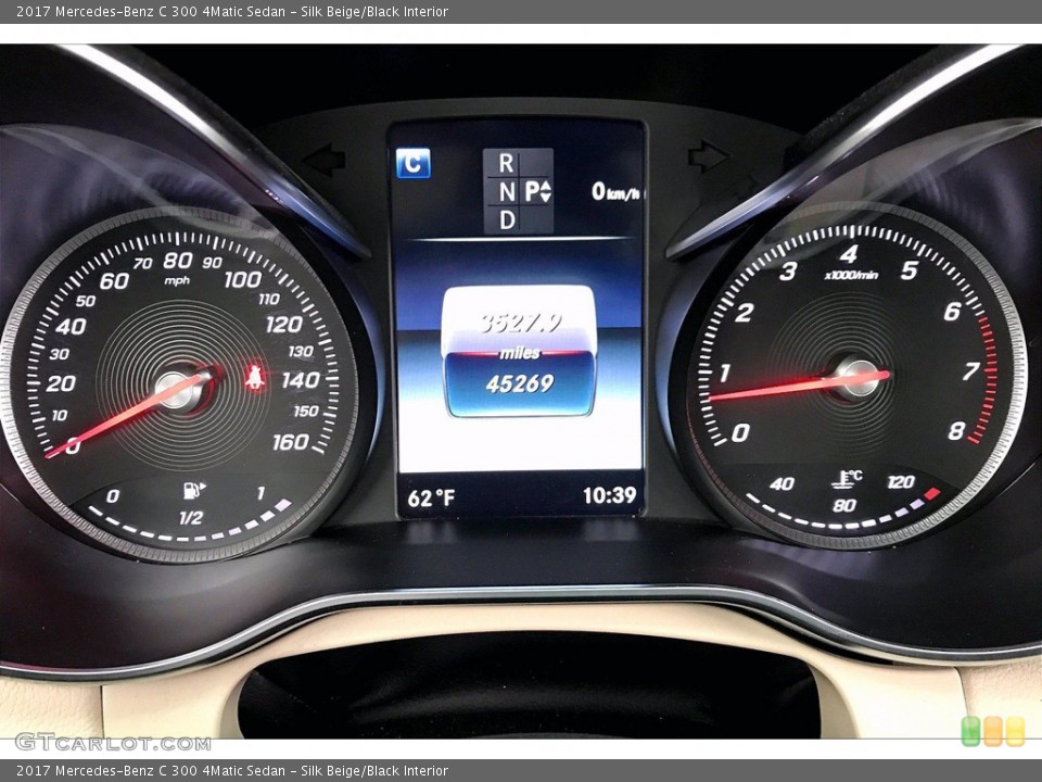 Silk Beige/Black Interior Gauges for the 2017 Mercedes-Benz C 300 4Matic Sedan #140264954
