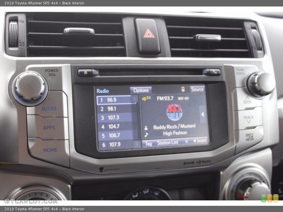 Black Interior Controls for the 2019 Toyota 4Runner SR5 4x4 #140267453