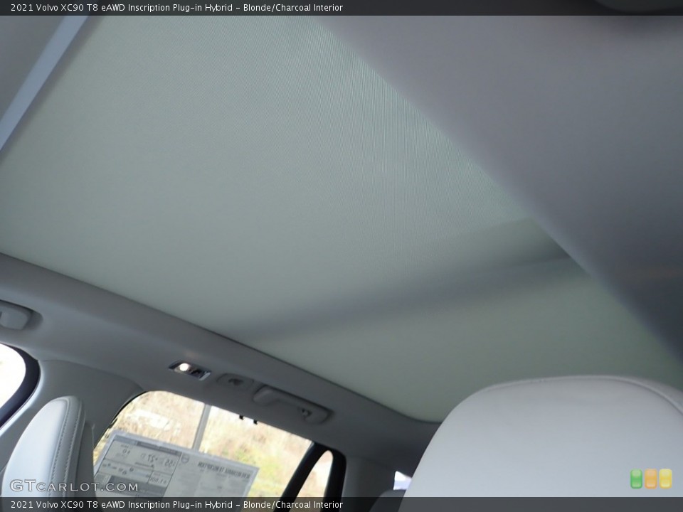 Blonde/Charcoal Interior Sunroof for the 2021 Volvo XC90 T8 eAWD Inscription Plug-in Hybrid #140271317