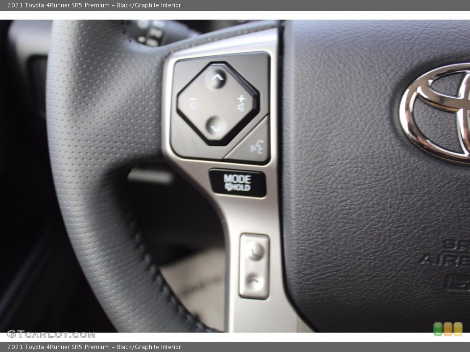 Black/Graphite Interior Steering Wheel for the 2021 Toyota 4Runner SR5 Premium #140271548