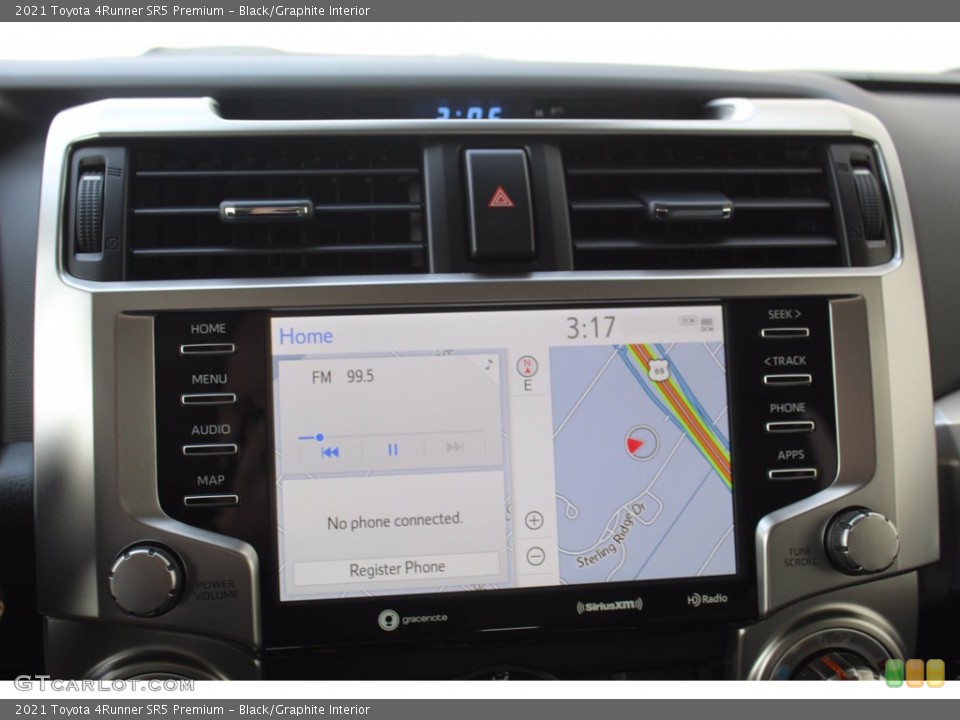 Black/Graphite Interior Navigation for the 2021 Toyota 4Runner SR5 Premium #140271650