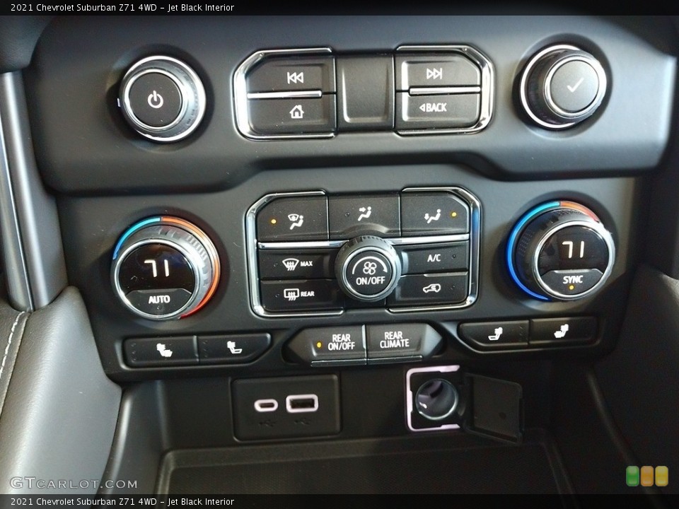 Jet Black Interior Controls for the 2021 Chevrolet Suburban Z71 4WD #140272181