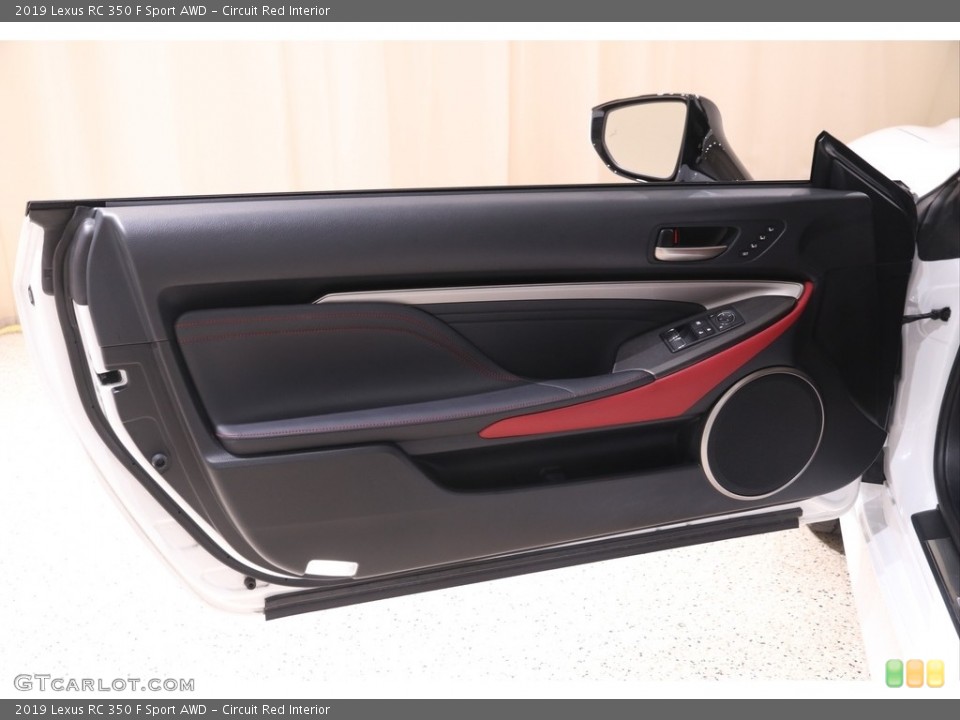 Circuit Red Interior Door Panel for the 2019 Lexus RC 350 F Sport AWD #140274434