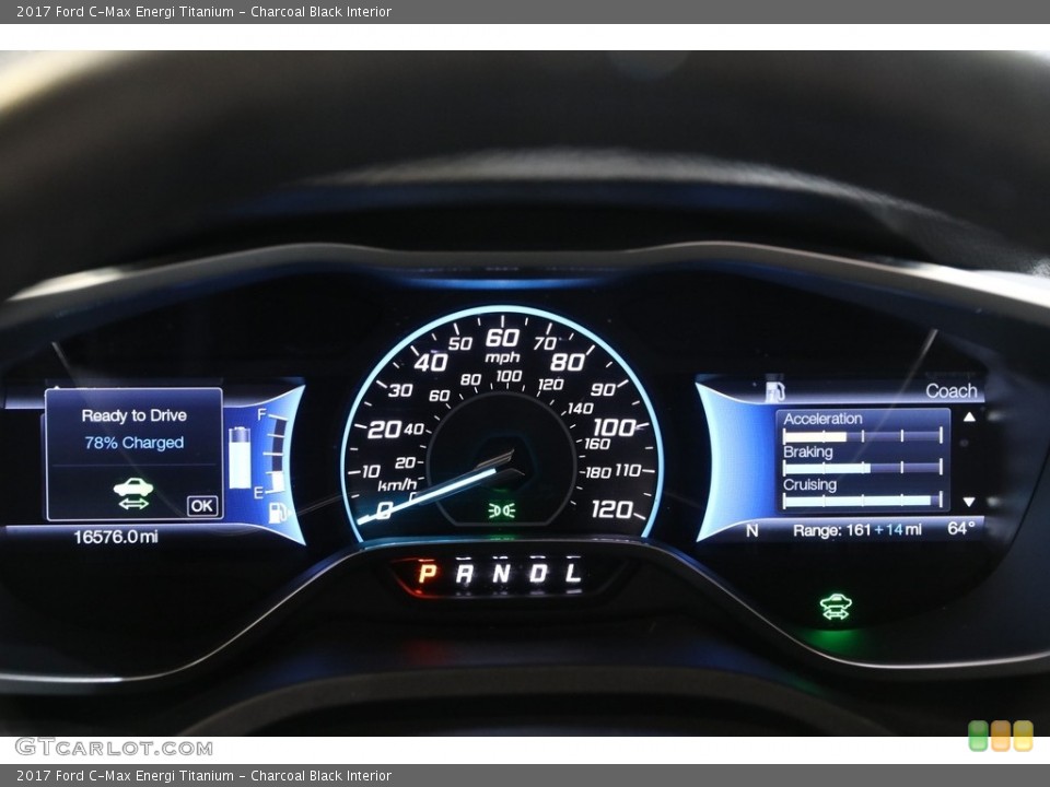 Charcoal Black Interior Gauges for the 2017 Ford C-Max Energi Titanium #140274665