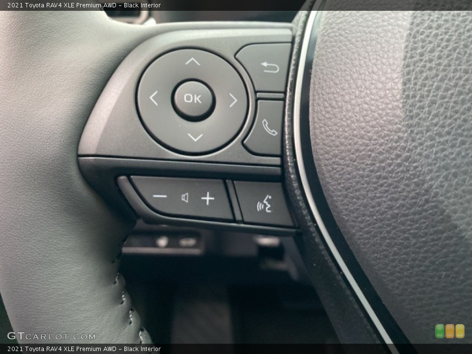 Black Interior Steering Wheel for the 2021 Toyota RAV4 XLE Premium AWD #140274728