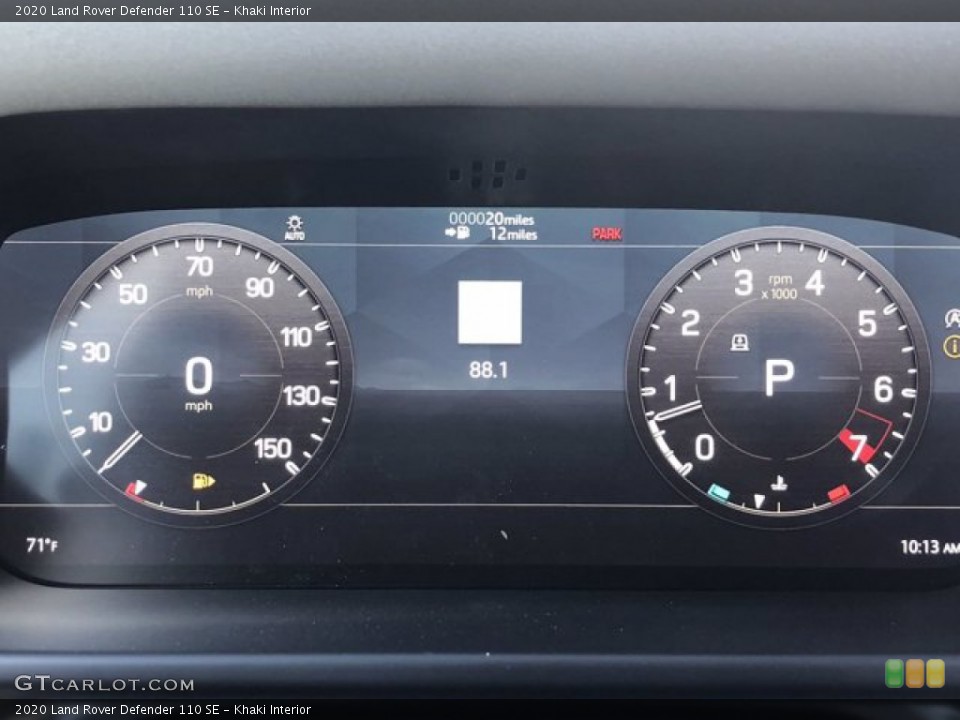 Khaki Interior Gauges for the 2020 Land Rover Defender 110 SE #140275358