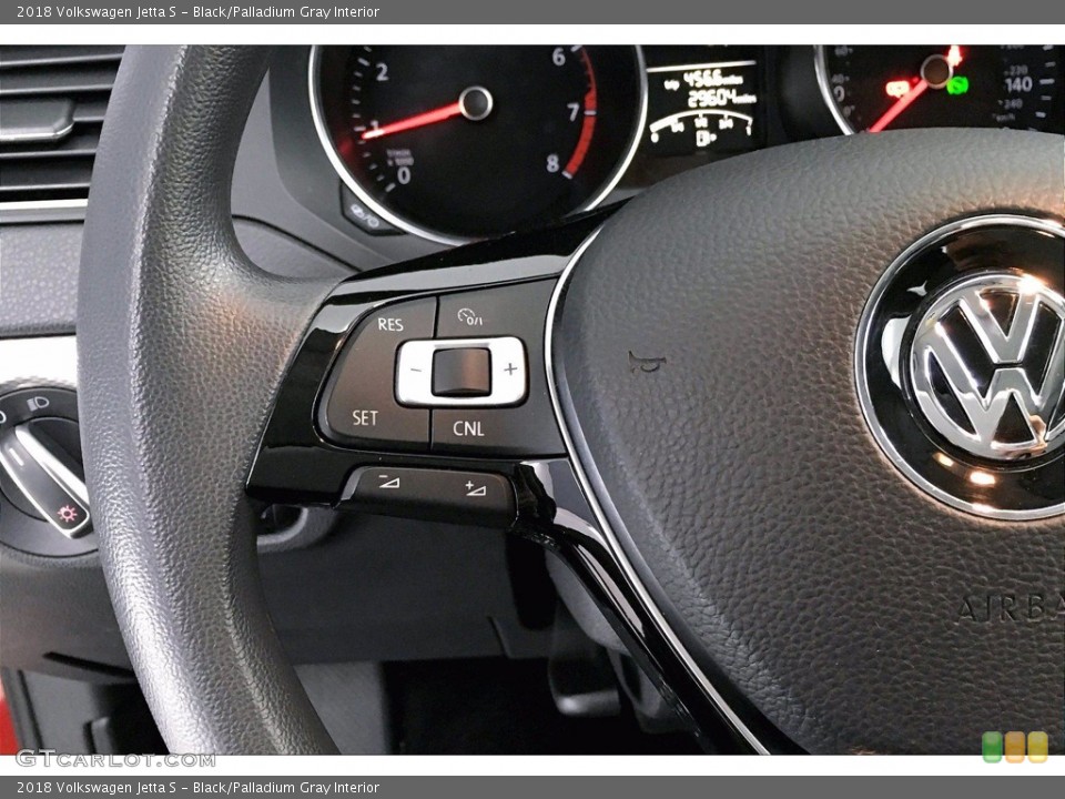 Black/Palladium Gray Interior Steering Wheel for the 2018 Volkswagen Jetta S #140276451