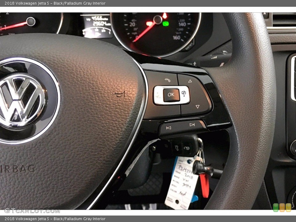 Black/Palladium Gray Interior Steering Wheel for the 2018 Volkswagen Jetta S #140276483