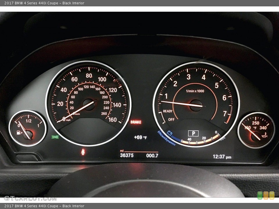 Black Interior Gauges for the 2017 BMW 4 Series 440i Coupe #140284137