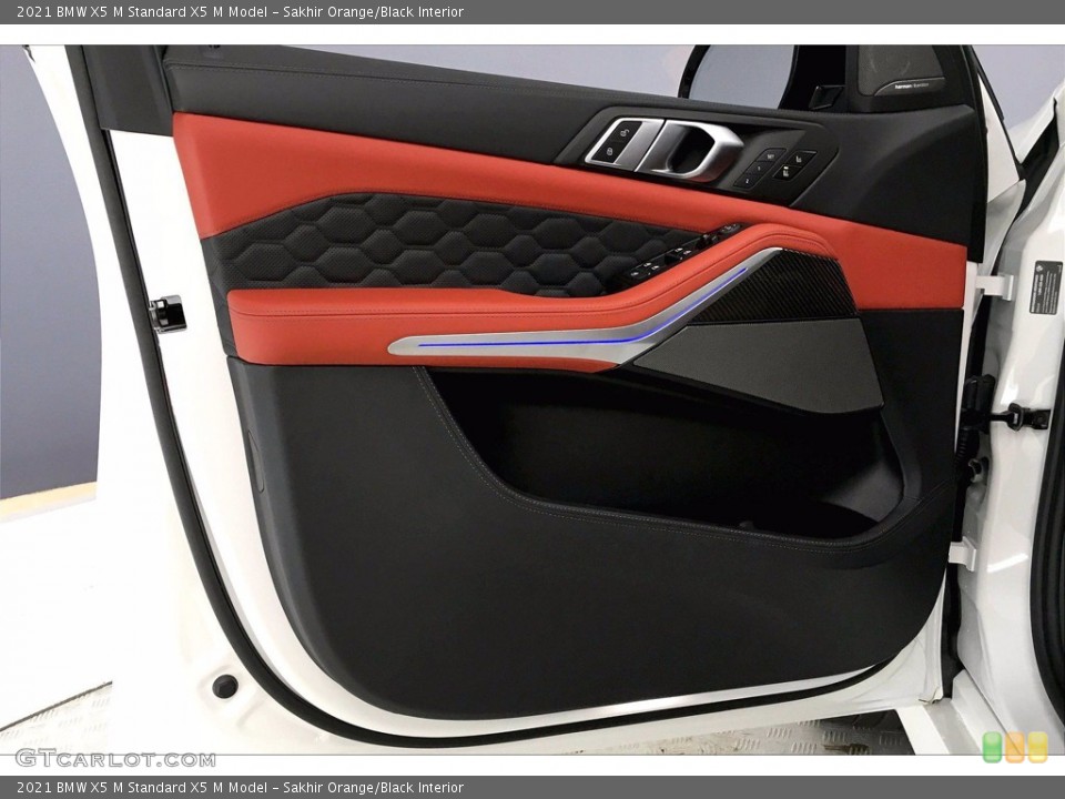 Sakhir Orange/Black Interior Door Panel for the 2021 BMW X5 M  #140285406