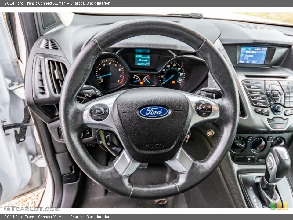 Charcoal Black Interior Steering Wheel for the 2014 Ford Transit Connect XL Van #140287771