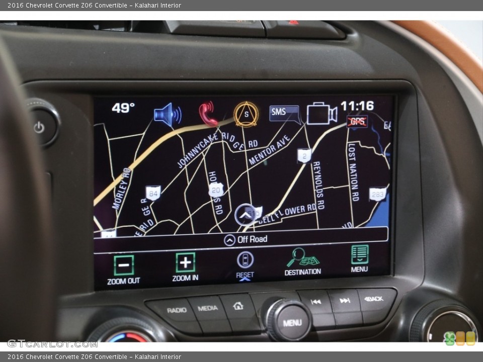 Kalahari Interior Navigation for the 2016 Chevrolet Corvette Z06 Convertible #140291527