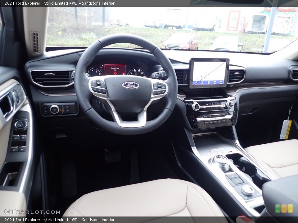 Sandstone Interior Prime Interior for the 2021 Ford Explorer Hybrid Limited 4WD #140294092