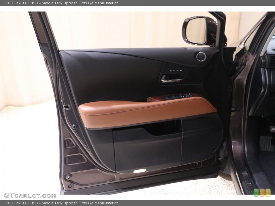 Saddle Tan/Espresso Birds Eye Maple Interior Door Panel for the 2013 Lexus RX 350 #140297956