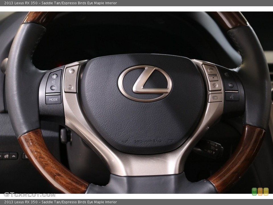 Saddle Tan/Espresso Birds Eye Maple Interior Steering Wheel for the 2013 Lexus RX 350 #140298037