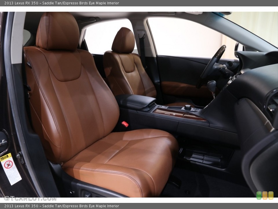 Saddle Tan/Espresso Birds Eye Maple Interior Photo for the 2013 Lexus RX 350 #140298313
