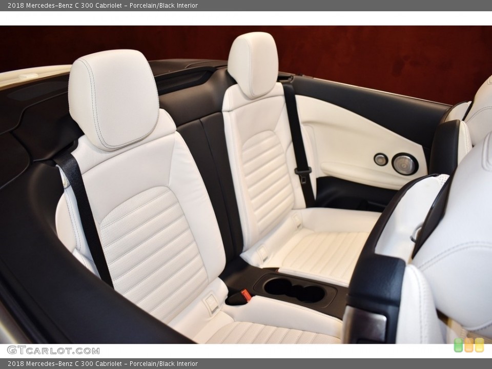 Porcelain/Black Interior Rear Seat for the 2018 Mercedes-Benz C 300 Cabriolet #140301112