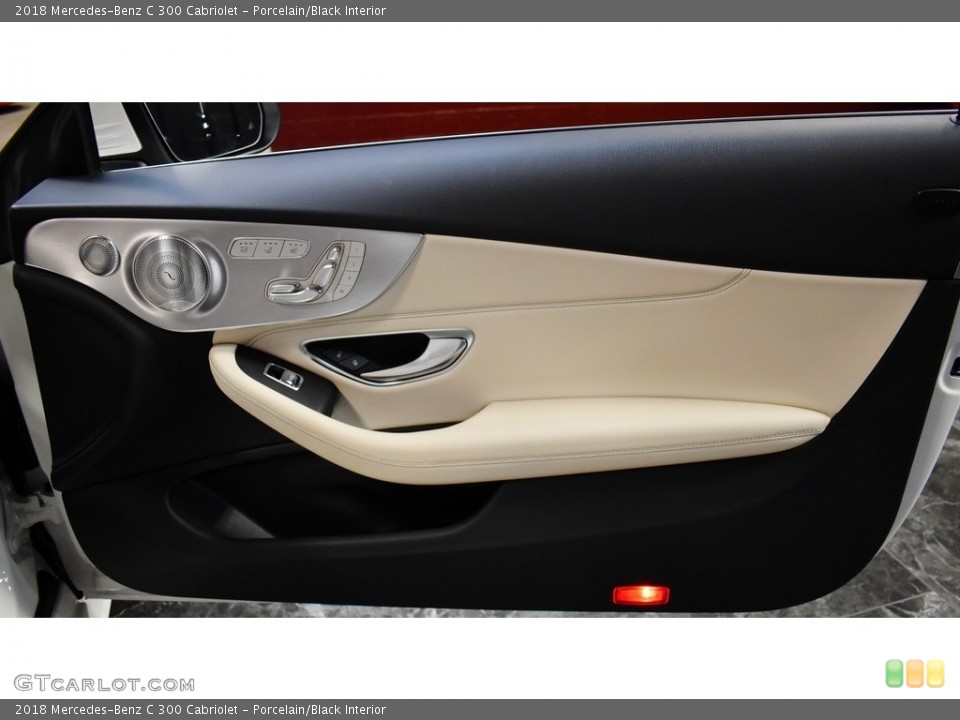 Porcelain/Black Interior Door Panel for the 2018 Mercedes-Benz C 300 Cabriolet #140301187
