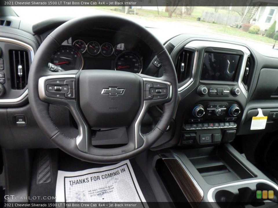 Jet Black Interior Dashboard for the 2021 Chevrolet Silverado 1500 LT Trail Boss Crew Cab 4x4 #140303329