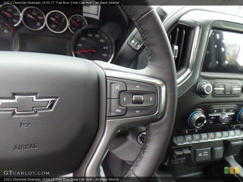 Jet Black Interior Steering Wheel for the 2021 Chevrolet Silverado 1500 LT Trail Boss Crew Cab 4x4 #140303356