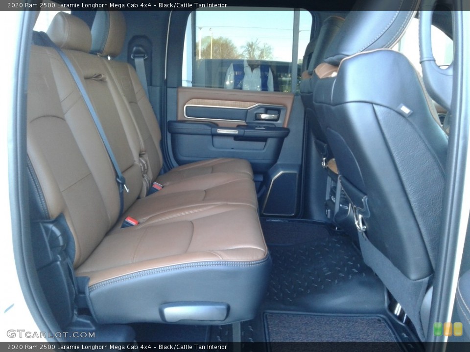 Black/Cattle Tan Interior Rear Seat for the 2020 Ram 2500 Laramie Longhorn Mega Cab 4x4 #140303359