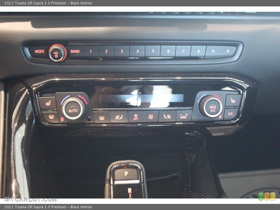Black Interior Controls for the 2021 Toyota GR Supra 3.0 Premium #140304313