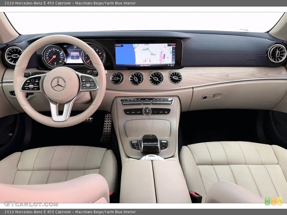 Macchiato Beige/Yacht Blue Interior Photo for the 2019 Mercedes-Benz E 450 Cabriolet #140304613