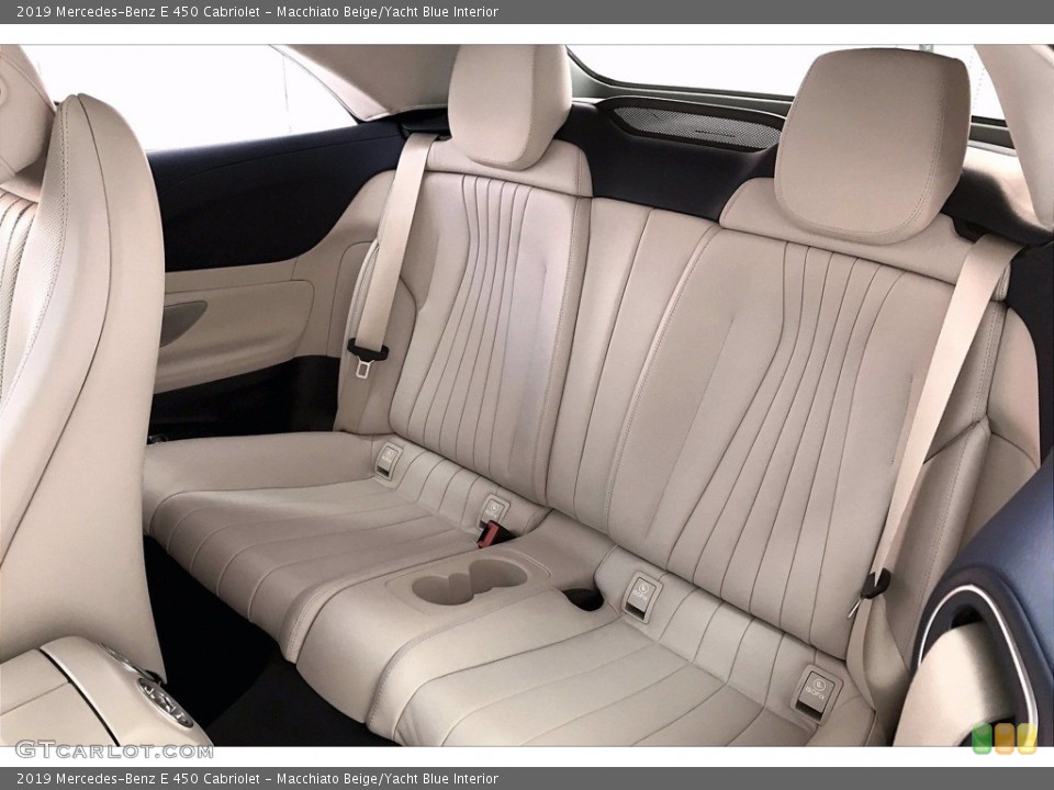 Macchiato Beige/Yacht Blue Interior Rear Seat for the 2019 Mercedes-Benz E 450 Cabriolet #140304661