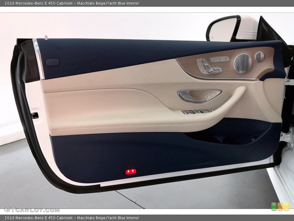 Macchiato Beige/Yacht Blue Interior Door Panel for the 2019 Mercedes-Benz E 450 Cabriolet #140304718