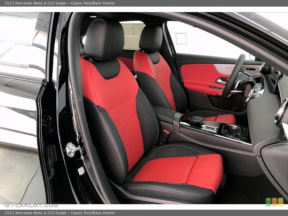 Classic Red/Black Interior Photo for the 2021 Mercedes-Benz A 220 Sedan #140305696