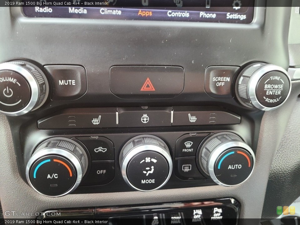 Black Interior Controls for the 2019 Ram 1500 Big Horn Quad Cab 4x4 #140309229