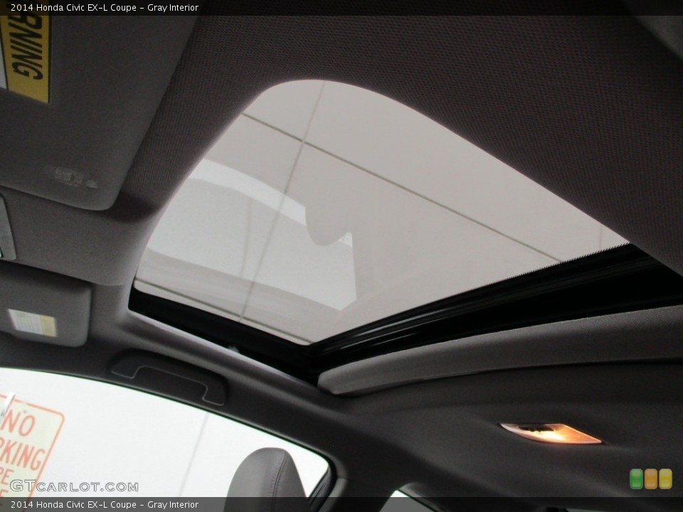 Gray Interior Sunroof for the 2014 Honda Civic EX-L Coupe #140309364