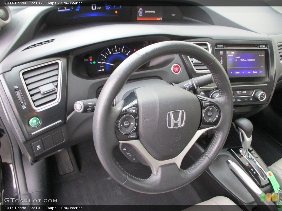 Gray Interior Steering Wheel for the 2014 Honda Civic EX-L Coupe #140309439