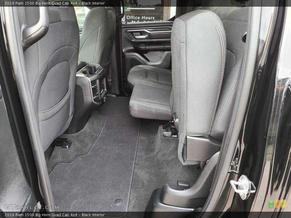 Black Interior Rear Seat for the 2019 Ram 1500 Big Horn Quad Cab 4x4 #140309522