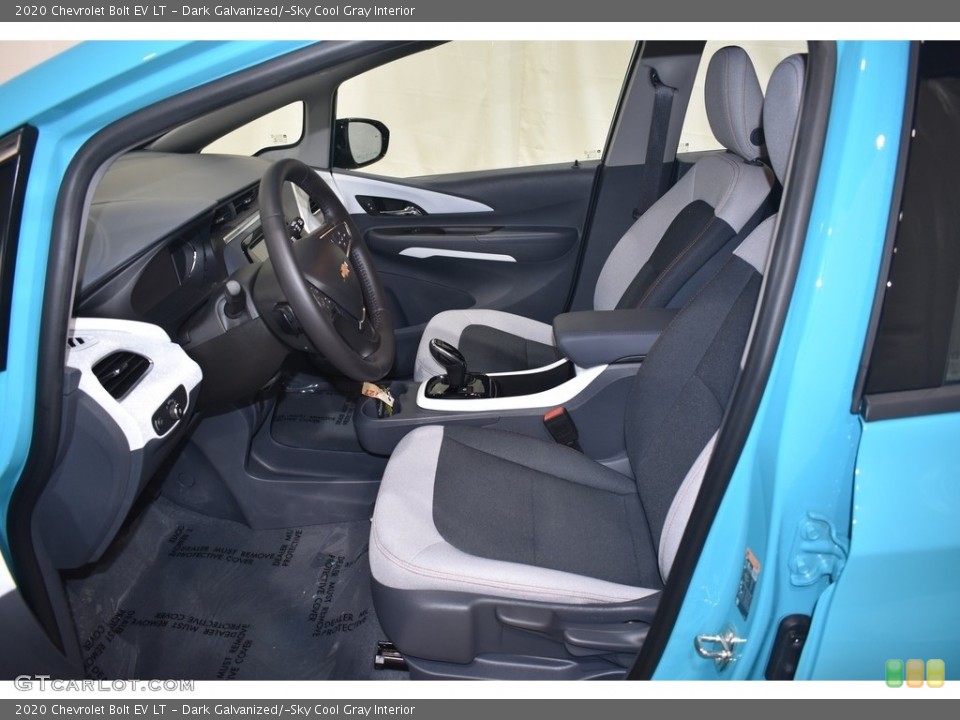 Dark Galvanized/­Sky Cool Gray Interior Front Seat for the 2020 Chevrolet Bolt EV LT #140310091