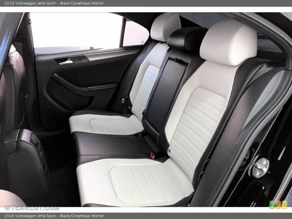 Black/Ceramique Interior Rear Seat for the 2016 Volkswagen Jetta Sport #140310541