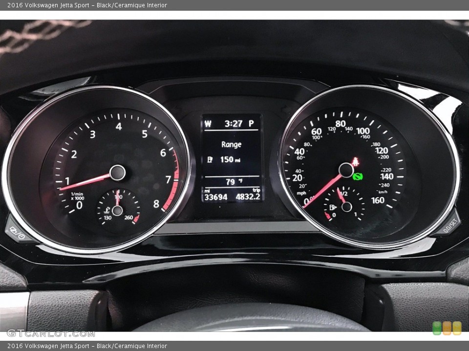 Black/Ceramique Interior Gauges for the 2016 Volkswagen Jetta Sport #140310665