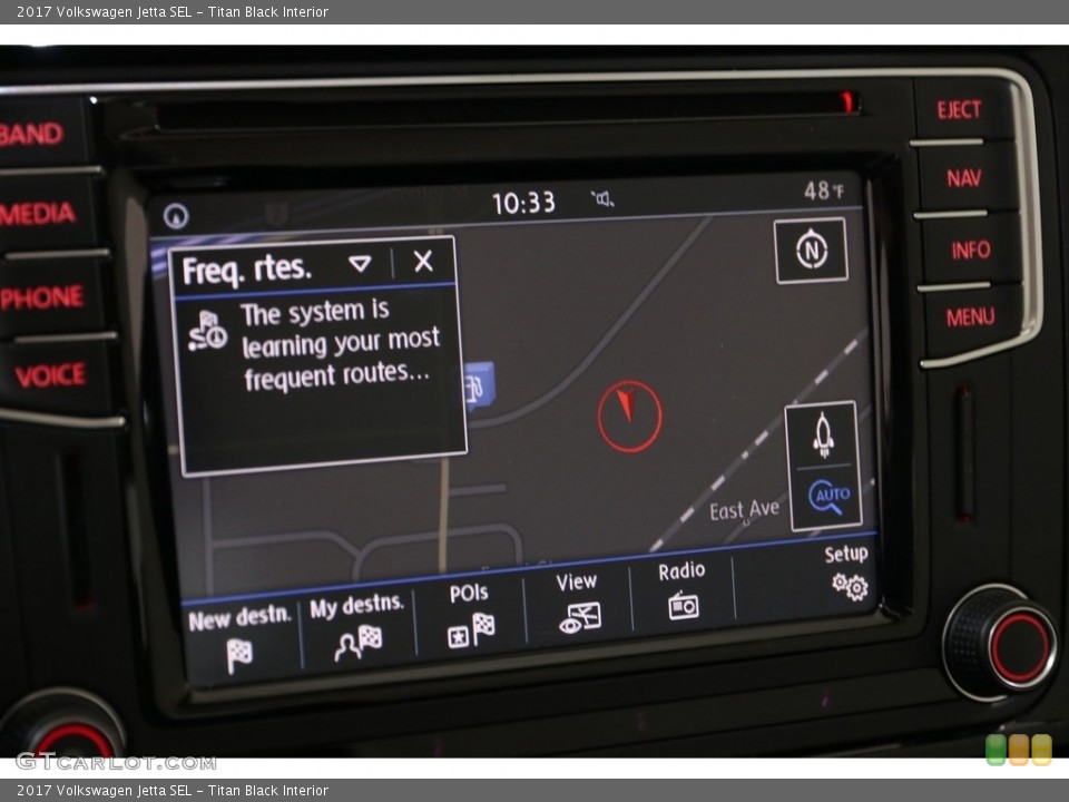 Titan Black Interior Navigation for the 2017 Volkswagen Jetta SEL #140312215