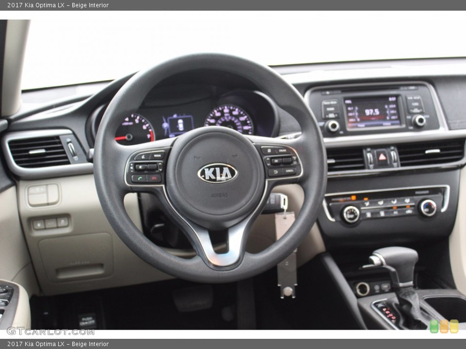 Beige Interior Dashboard for the 2017 Kia Optima LX #140312713