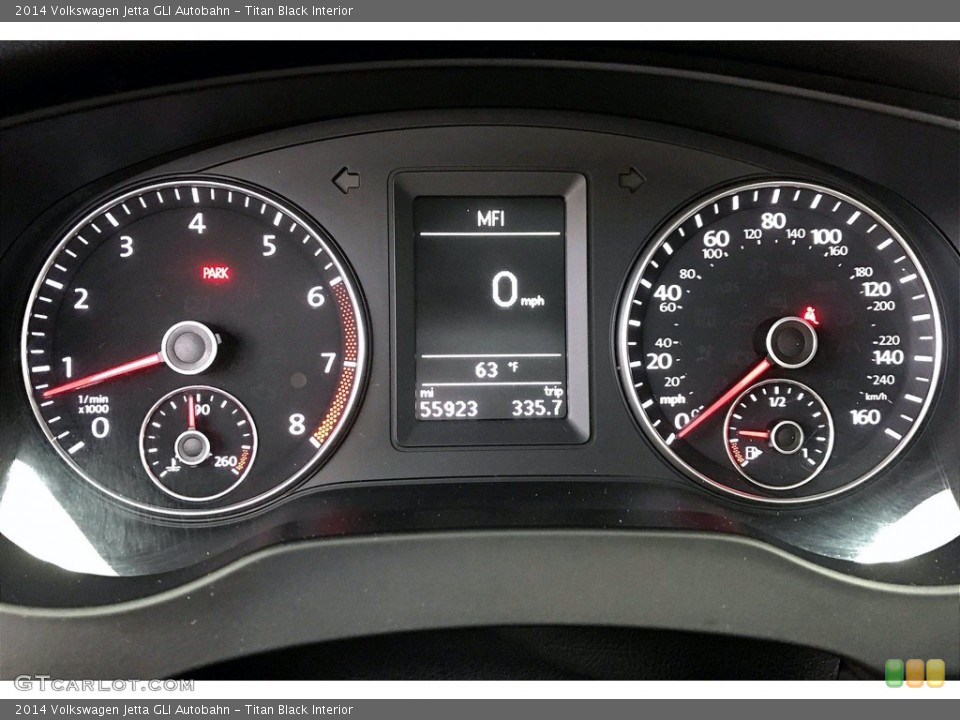 Titan Black Interior Gauges for the 2014 Volkswagen Jetta GLI Autobahn #140312836