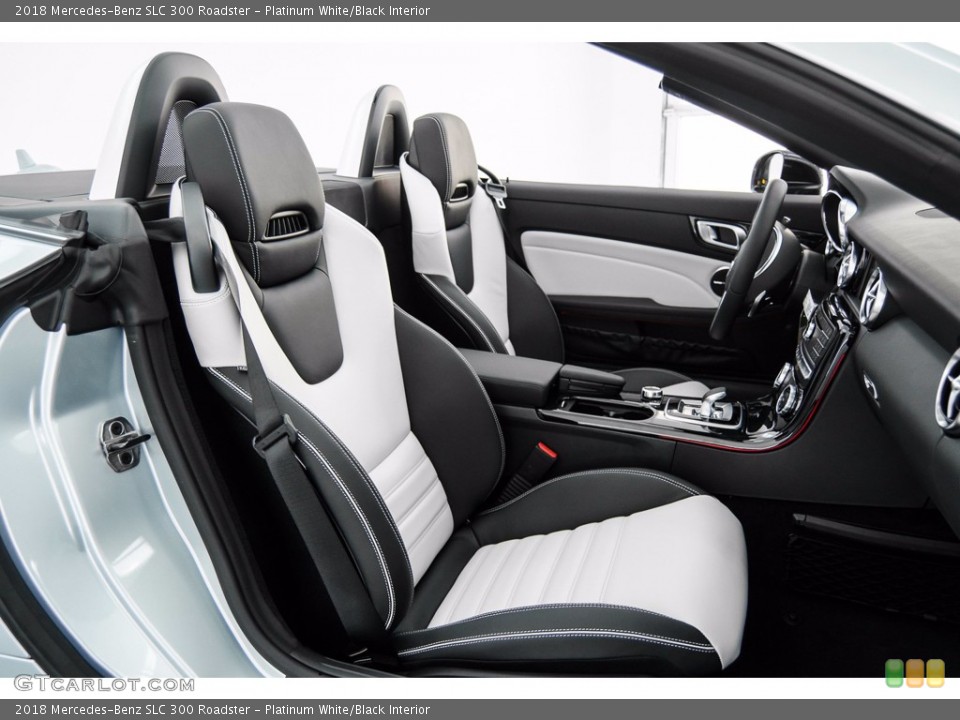 Platinum White/Black 2018 Mercedes-Benz SLC Interiors