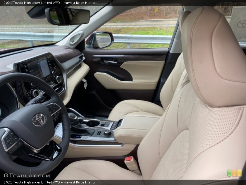 Harvest Beige Interior Front Seat for the 2021 Toyota Highlander Limited AWD #140320599