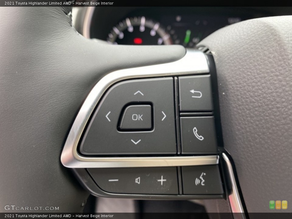 Harvest Beige Interior Steering Wheel for the 2021 Toyota Highlander Limited AWD #140320644