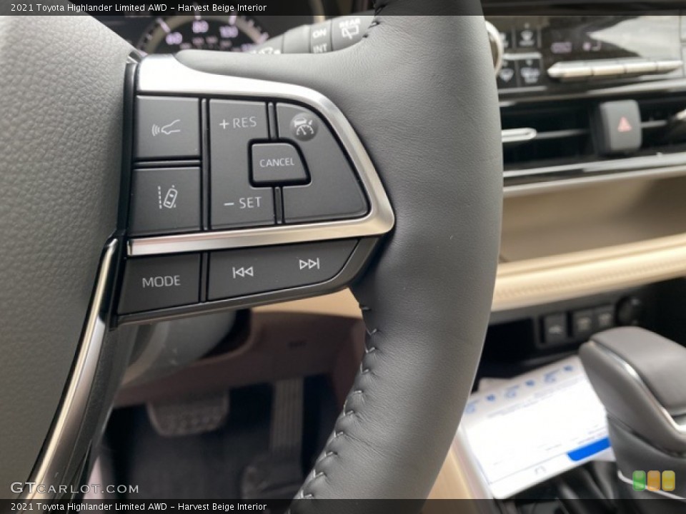 Harvest Beige Interior Steering Wheel for the 2021 Toyota Highlander Limited AWD #140320668