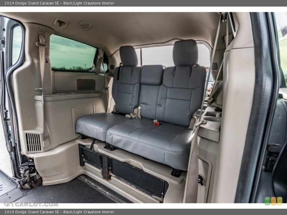 Black/Light Graystone Interior Rear Seat for the 2014 Dodge Grand Caravan SE #140331522