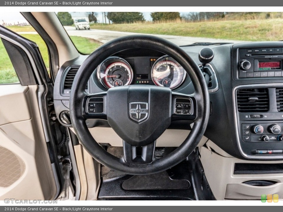 Black/Light Graystone Interior Steering Wheel for the 2014 Dodge Grand Caravan SE #140331633
