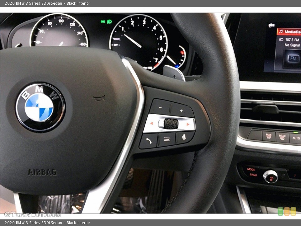 Black Interior Steering Wheel for the 2020 BMW 3 Series 330i Sedan #140333133