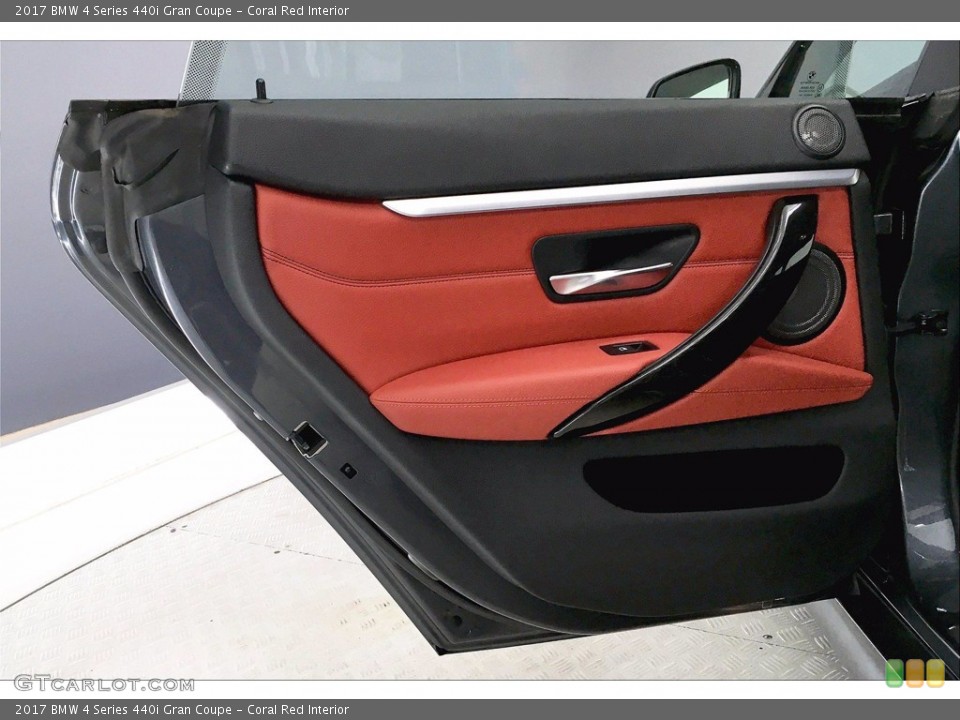 Coral Red Interior Door Panel for the 2017 BMW 4 Series 440i Gran Coupe #140334255